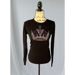 Active Basic Women’s Large Black NHL LA Kings Long Sleeve Knit T-Shirt